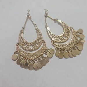 Earrings From Francesca's Gold APPROX' 3' long NWOT!!!!!